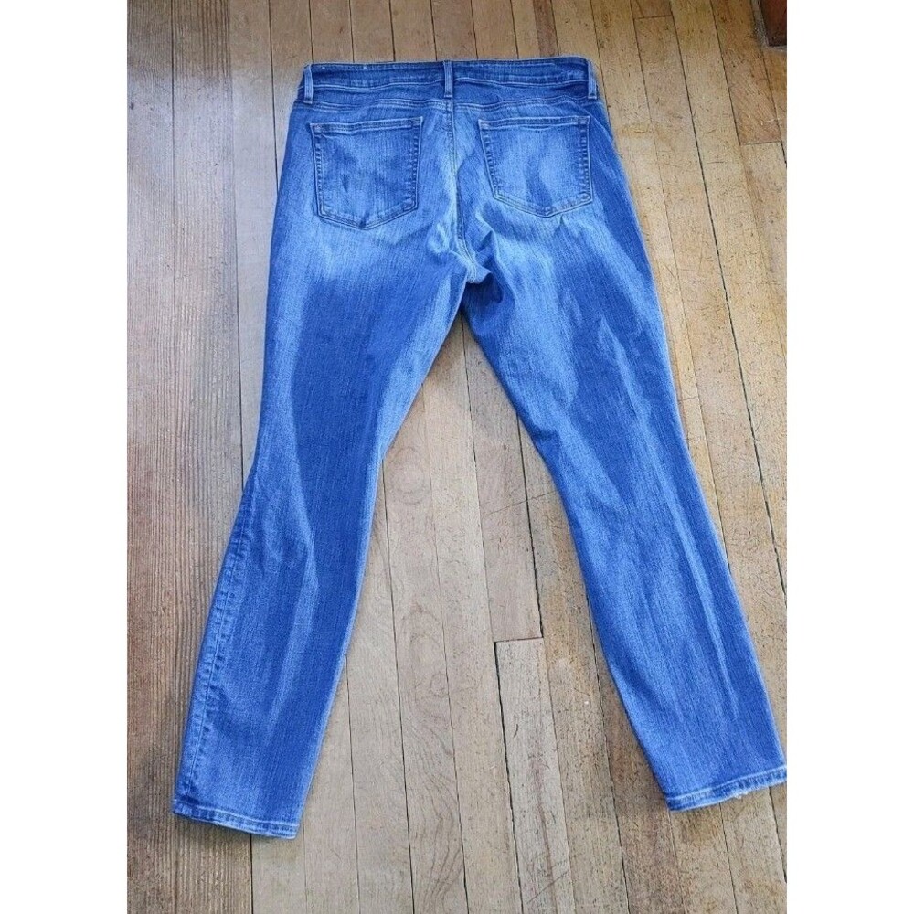 Loft Women's Curvy Skinny Distressed Jeans 10 / 30 Mid Rise Stretch Medium Wash - Picture 7 of 7